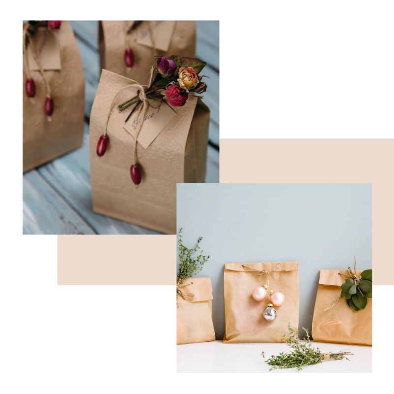 Adorn your finished gift bag with accessories to complete it.