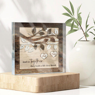 Personalized Name Acrylic Plaque Anniversary Couple Gift