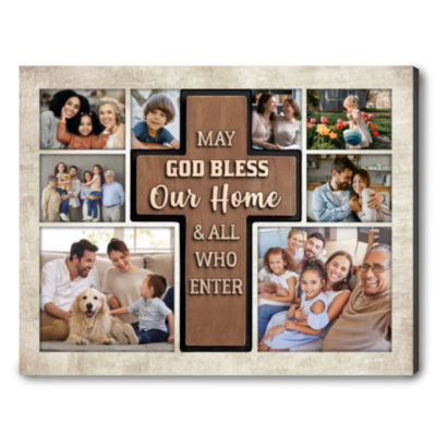 Home Decor Gifts Personalized Family Photo Collage Canvas Print