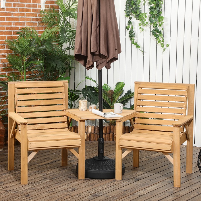 Comfy Wooden Garden Seat for mom who has a green thumb on Mother's Day