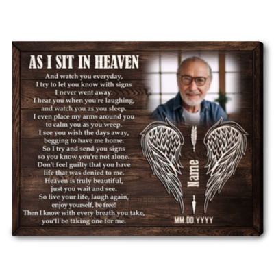 Memorial Gifts For Loss Of Loved One Custom Photo Canvas Wall Art