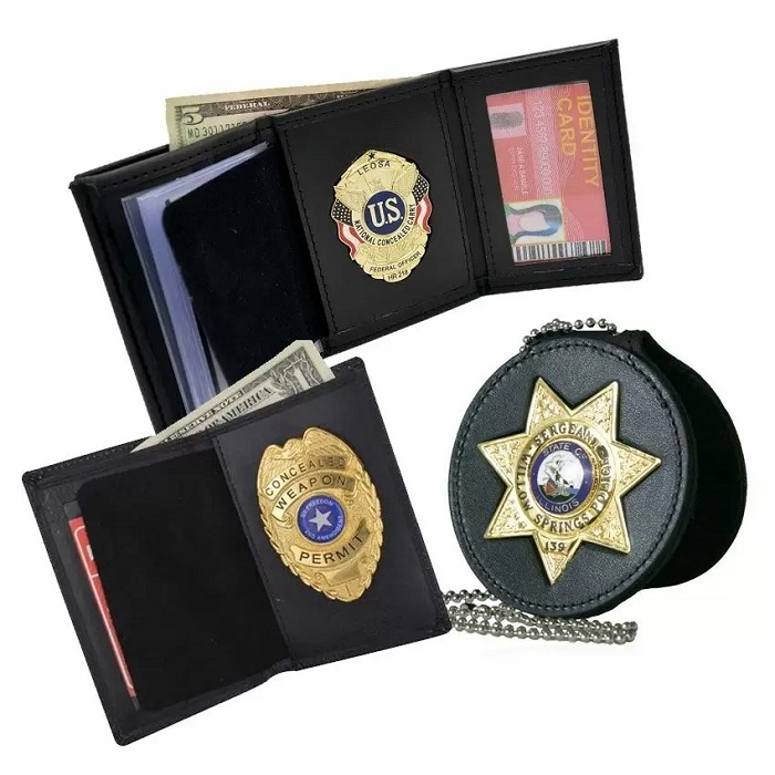 Leather Police Badge Wallets: Cool retirement gifts for cops