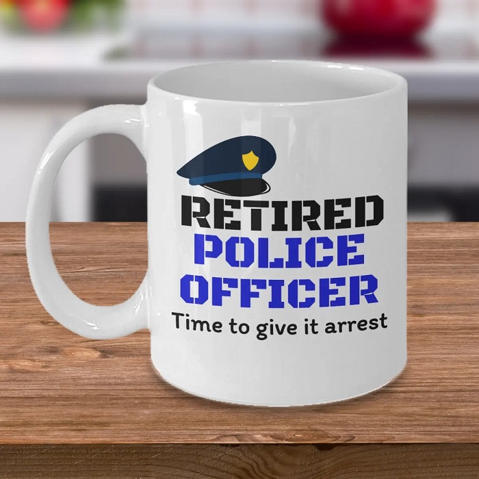cool coffee mug for retired cops