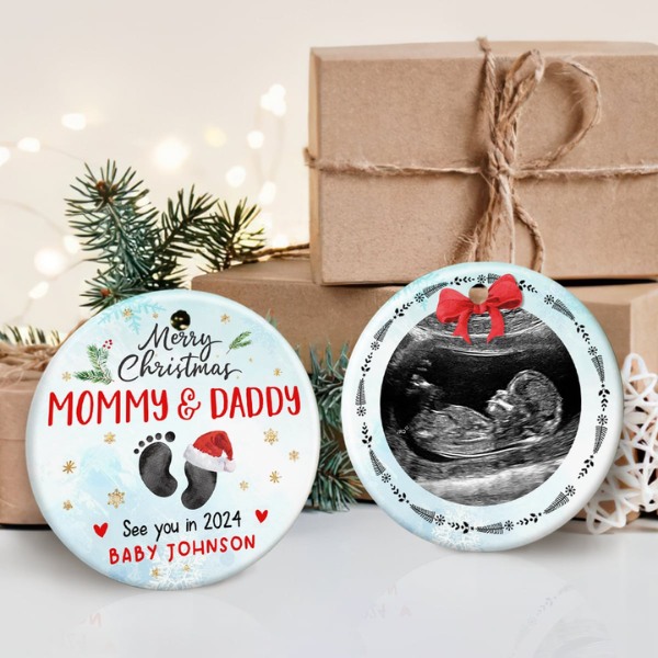 Custom Baby Sonogram Picture Ornament