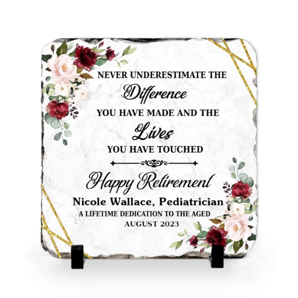 Customized Military Retirement Plaque