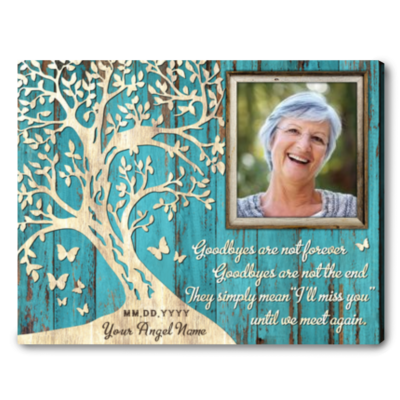 Personalized Memorial Canvas Wall Art With Photo Sympathy Gift Ideas
