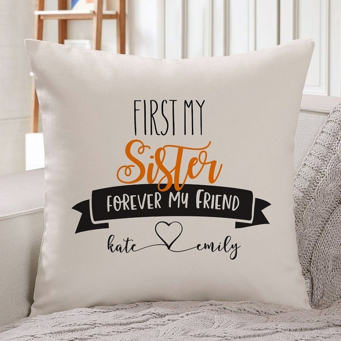Mother'S Day Gifts For Sister - Personalized Throw Pillow Cover