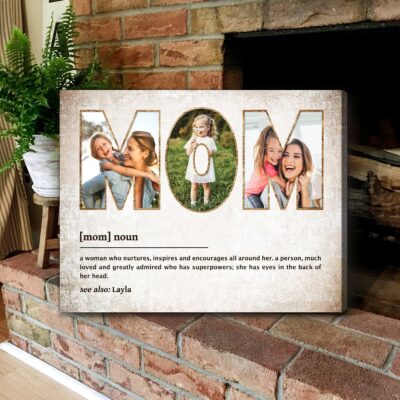 Custom Mothers Day Gifts Mom Definition Canvas Print