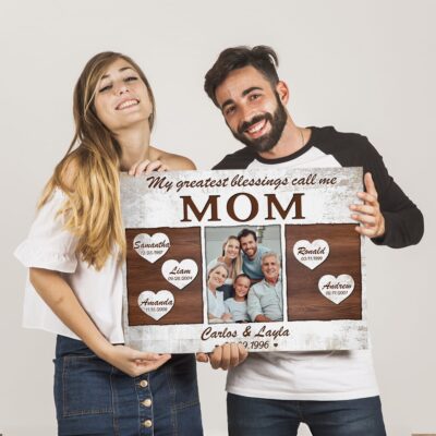 Unique Gift Idea For Mom Custom Mothers Day Canvas Wall Art