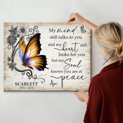 Touching Sympathy Gifts Personalized Memorial Canvas Wall Art