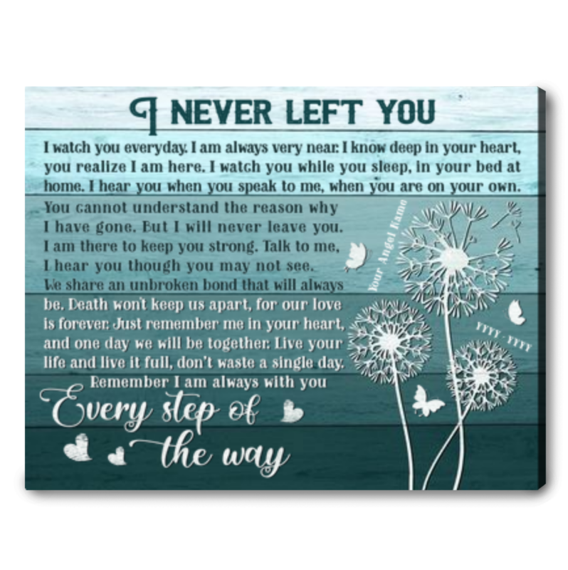 Passed Away Loved Ones Ts Personalized Sympathy Canvas Wall Art Oh