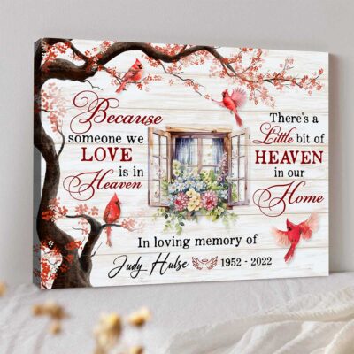 Personalized In Loving Memory Canvas Gift Because Someone We Love