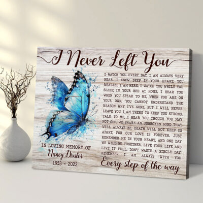 Personalized Bereavement Gift Butterfly Memorial Canvas Print