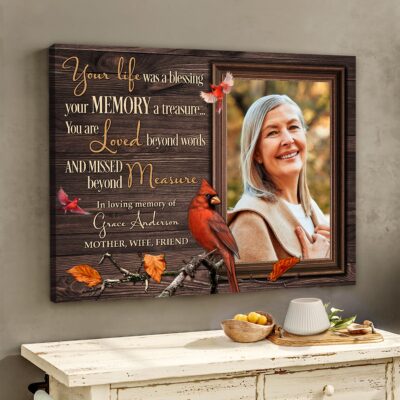 Personalized Photo Memorial Gifts Unique Family Sympathy Canvas Print