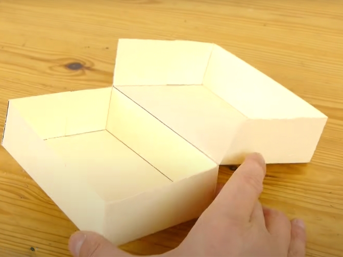 Step 8 - How to make a gift box out of cardboard with lid