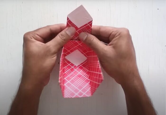 Step 6 - How to make a gift box with paper