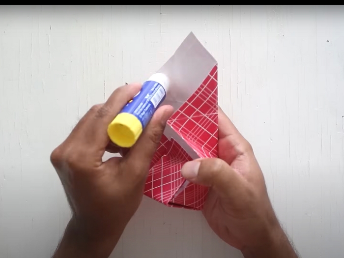 Step 9 - How to make a gift box with paper