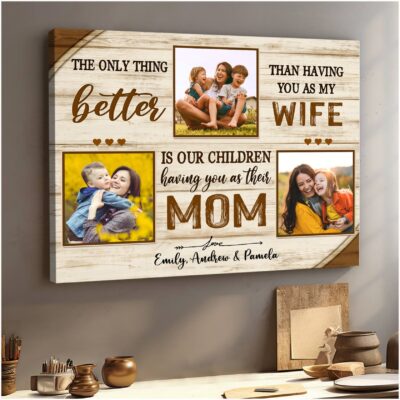 Best Mother's Day Gift For Wife Personalized Photo Canvas Print