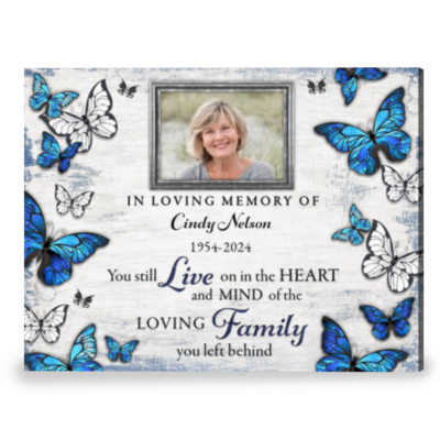 Beautiful Bereavement Gift Idea Personalized Sympathy Canvas Wall Art