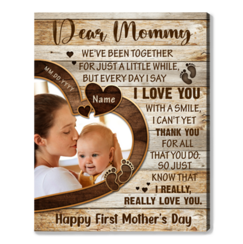 Gift For First Time Mom 1st Mother's Day Canvas Print