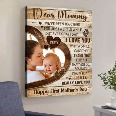 Gift For First Time Mom 1st Mother's Day Canvas Print