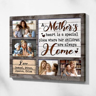 Mothers Day Birthday Gifts For Mom Custom Photos Canvas Wall Art