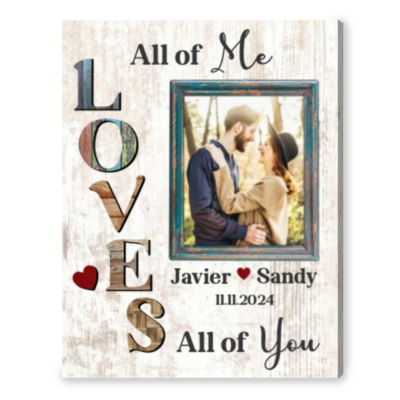 Newlywed Gifts for Couples Personalized Photo Canvas Wall Art