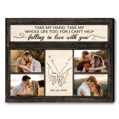 Husband And Wife Photo Collage Custom Couple Canvas Wall Art