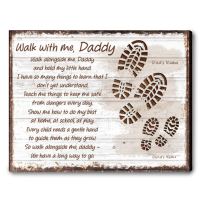 Meaningful First Father's Day Gift Custom Canvas Wall Art