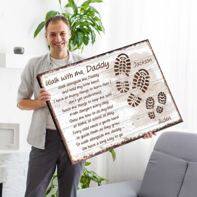 Meaningful First Father's Day Gift Custom Canvas Wall Art