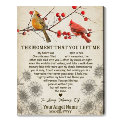 Cardinal Memorial Gift For Loss Of Loved One Canvas Print