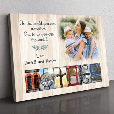 Personalized Mothers Day Gift Mom Photo Canvas Print