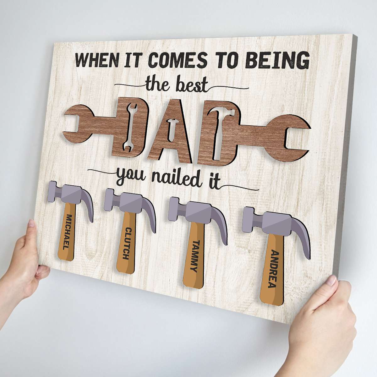Funny Father's Day Personalized Canvas Print For Handyman Dad