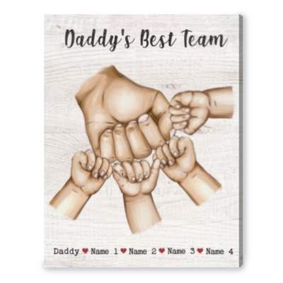 Dad Gift for Father's Day Dad Team Personalized Canvas Prints