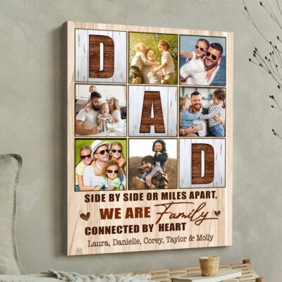 Loving Fathers Day Gifts Custom Collage Photo Canvas Wall Art