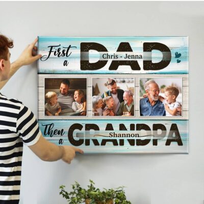 Fathers Day Gifts For Dad And Grandpa Custom Canvas Wall Art
