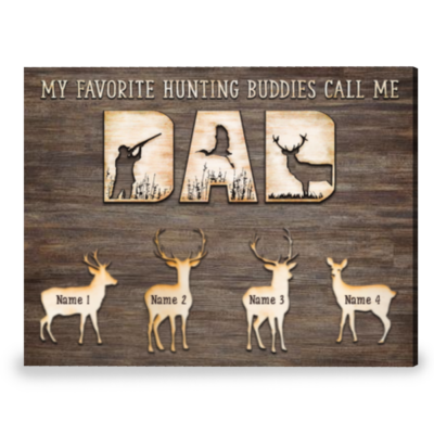 Father's Day Gift for Dad who loves Deer Hunting Custom Canvas Print