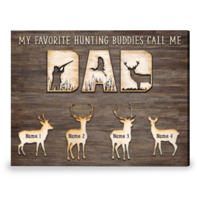 Father'S Day Gift For Dad Who Loves Deer Hunting Custom Canvas Print