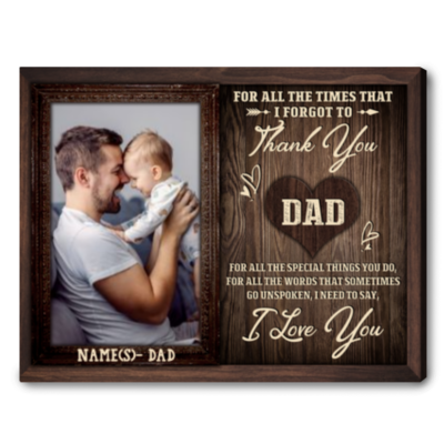 Meaningful Father's Day Gift Custom Photo Canvas Wall Art