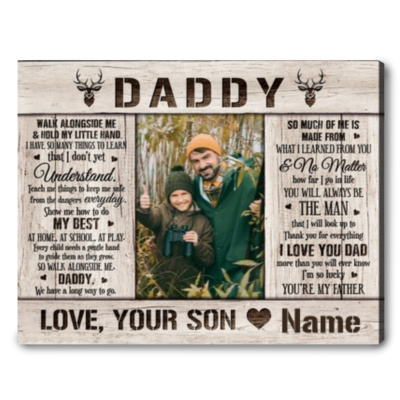 Gift For Hunting Dad Custom Father And Son Canvas Print