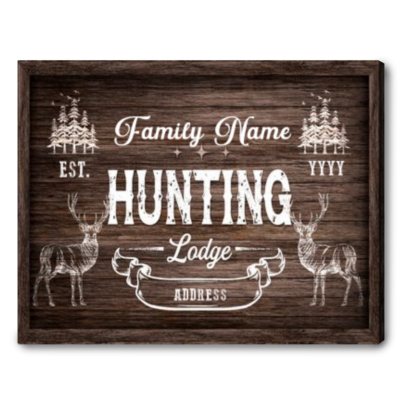 Customized Gift For Hunters Hunting Lodge Canvas Print