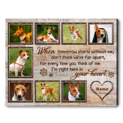 Pet Memorial Photo Collage Custom Dog Lovers Canvas Print
