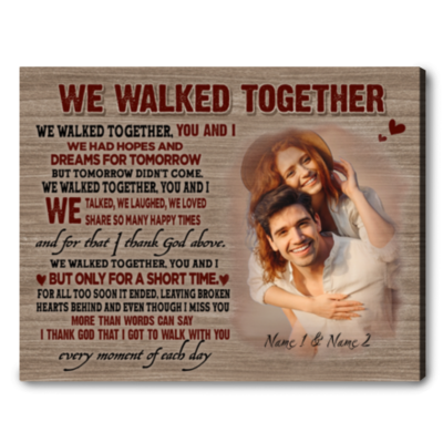 Romantic Gift For Wife And Husband Custom Photo Canvas Print