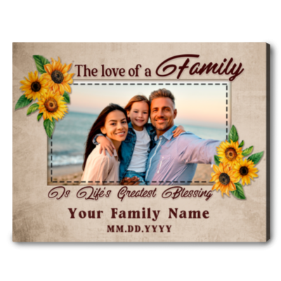 Personalized Living Room Decor Gift Best Family Canvas Wall Art