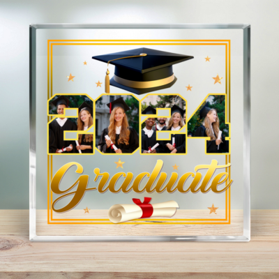 Personalized 2024 Photo Collage Graduation Acrylic Plaque