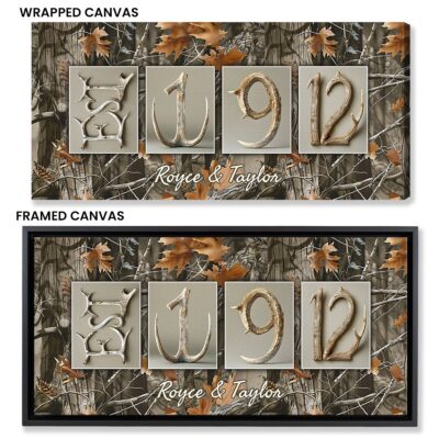 Gift for Couples Who Loves Hunting Custom Special Day Canvas Print