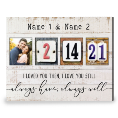 Sentimental Couple Gift Personalized Canvas Print for Couple