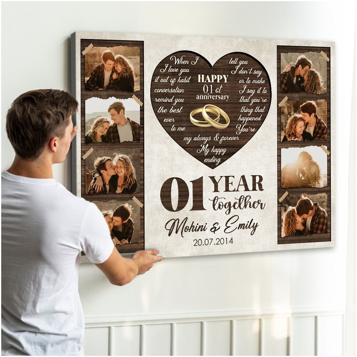 1 Year Anniversary Photo Frame
