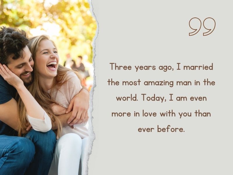 3rd anniversary quotes for husband