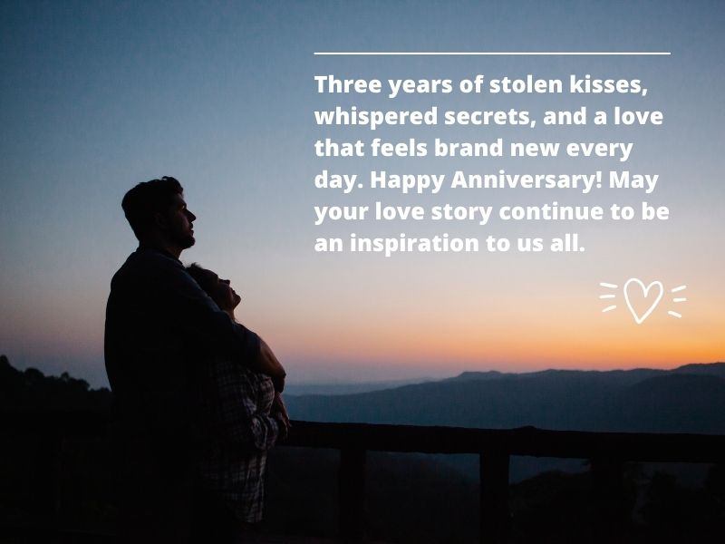 Romantic 3 Year Anniversary Quotes for Your Couple Friends